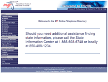 Tablet Screenshot of 411.myflorida.com